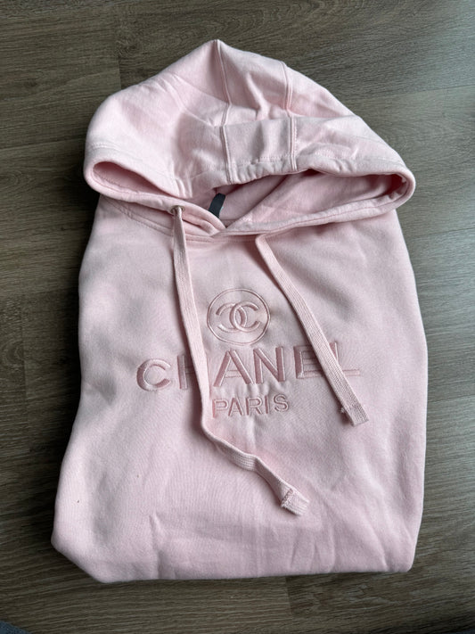 CC hoodie Embroidered light pink
